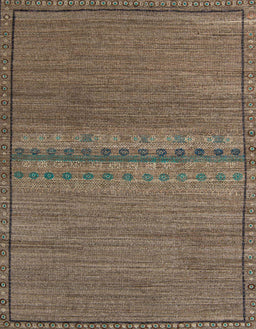 Abstract Dark Almond Brown Modern Rug, abs5185