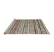 Sideview of Machine Washable Abstract Dark Almond Brown Rug, wshabs5186