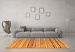 Machine Washable Abstract Orange Modern Area Rugs in a Living Room, wshabs5186org