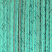 Square Abstract Turquoise Modern Rug, abs5186turq