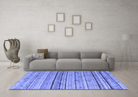 Machine Washable Abstract Blue Modern Rug, wshabs5186blu