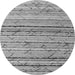 Round Abstract Gray Modern Rug, abs5186gry