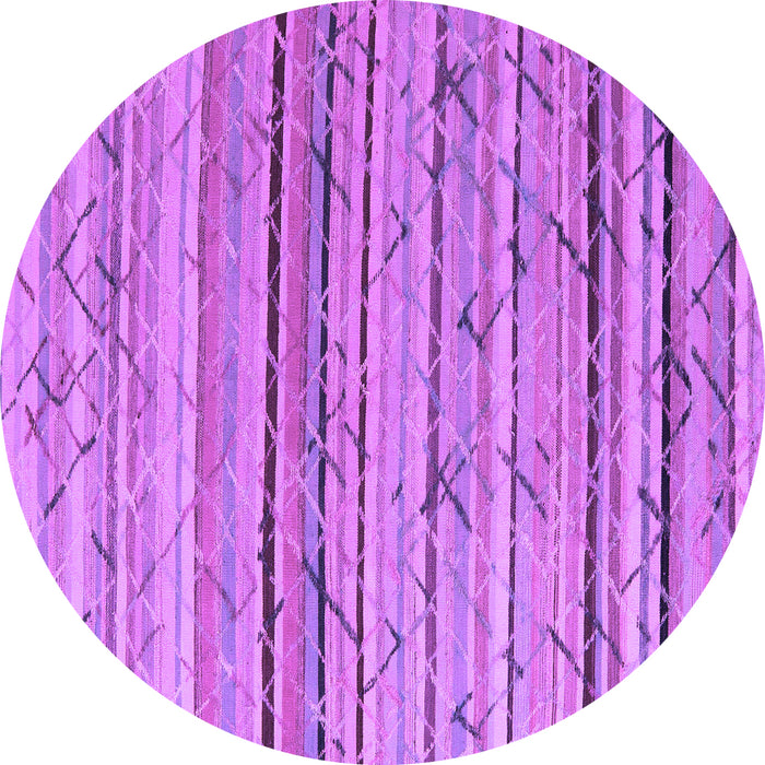 Round Abstract Purple Modern Rug, abs5186pur