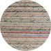 Round Machine Washable Abstract Dark Almond Brown Rug, wshabs5186