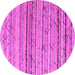 Round Machine Washable Abstract Pink Modern Rug, wshabs5186pnk