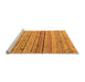 Sideview of Machine Washable Abstract Orange Modern Area Rugs, wshabs5186org