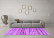 Machine Washable Abstract Purple Modern Area Rugs in a Living Room, wshabs5186pur