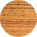 Round Abstract Orange Modern Rug, abs5186org