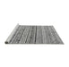 Sideview of Machine Washable Abstract Gray Modern Rug, wshabs5186gry