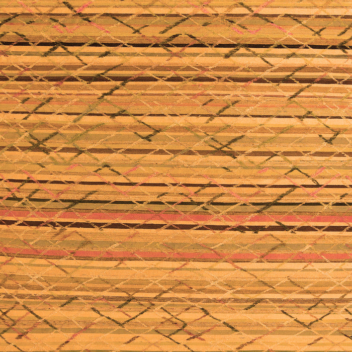 Square Machine Washable Abstract Orange Modern Area Rugs, wshabs5186org