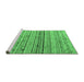 Sideview of Machine Washable Abstract Emerald Green Modern Area Rugs, wshabs5186emgrn