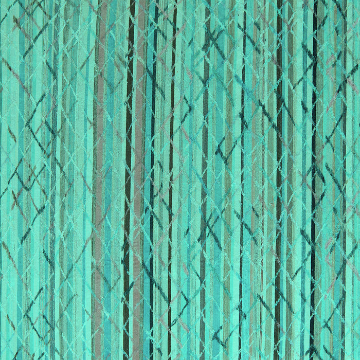 Square Machine Washable Abstract Turquoise Modern Area Rugs, wshabs5186turq