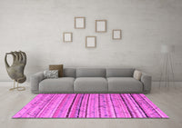 Machine Washable Abstract Pink Modern Rug, wshabs5186pnk