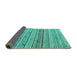 Sideview of Abstract Turquoise Modern Rug, abs5186turq