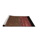 Sideview of Machine Washable Abstract Red Rug, wshabs5187