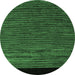 Round Abstract Emerald Green Modern Rug, abs5187emgrn