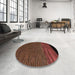 Round Machine Washable Abstract Red Rug in a Office, wshabs5187