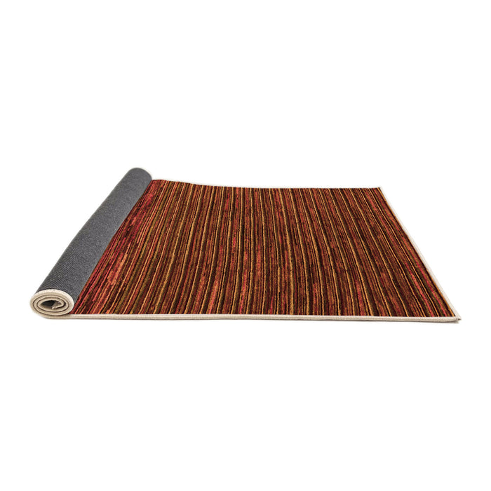 Sideview of Abstract Orange Modern Rug, abs5187org