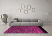 Machine Washable Abstract Pink Modern Rug in a Living Room, wshabs5187pnk