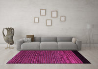 Machine Washable Abstract Pink Modern Rug, wshabs5187pnk