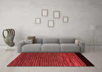 Machine Washable Abstract Red Modern Rug, wshabs5187red