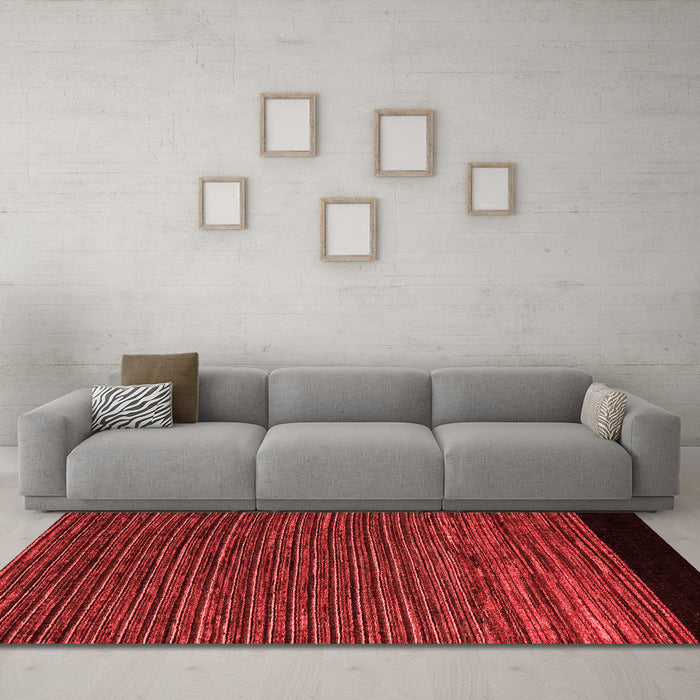 Modern Red Washable Rugs