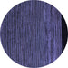 Round Machine Washable Abstract Blue Modern Rug, wshabs5187blu