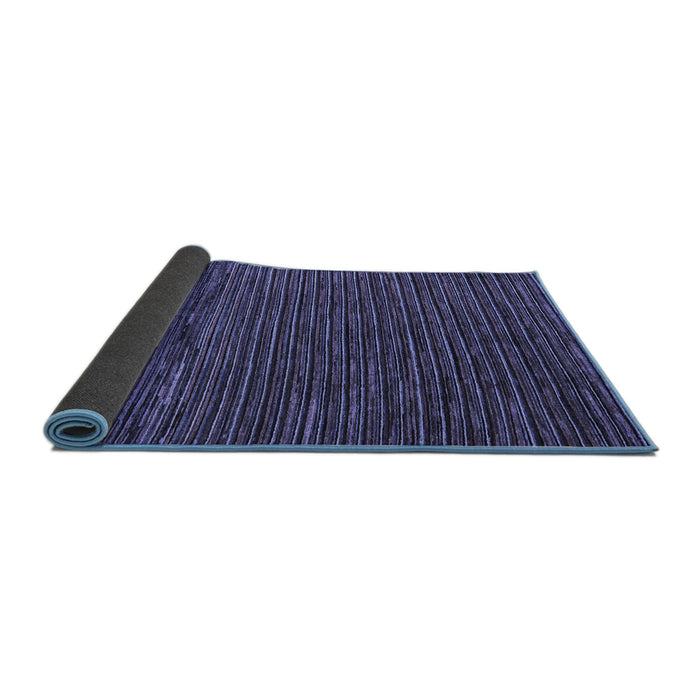 Sideview of Abstract Blue Modern Rug, abs5187blu