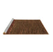 Sideview of Machine Washable Abstract Brown Modern Rug, wshabs5187brn