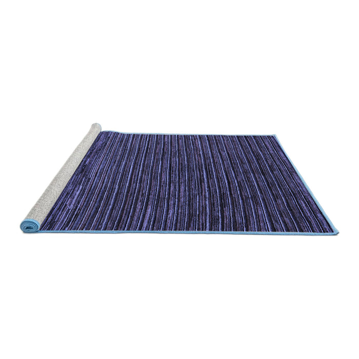 Sideview of Machine Washable Abstract Blue Modern Rug, wshabs5187blu