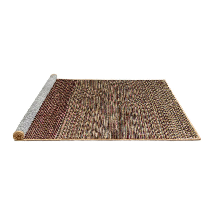 Sideview of Machine Washable Abstract Bakers Brown Rug, wshabs5188