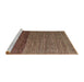 Sideview of Machine Washable Abstract Bakers Brown Rug, wshabs5188