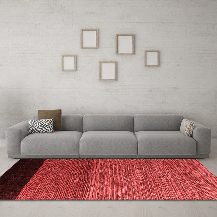 Modern Red Washable Rugs