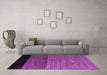 Machine Washable Abstract Purple Modern Area Rugs in a Living Room, wshabs5188pur