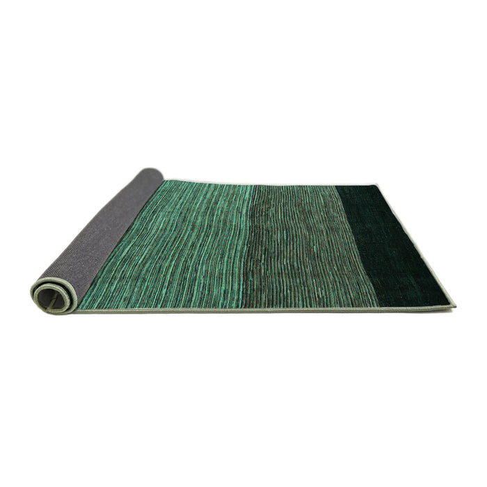 Sideview of Abstract Turquoise Modern Rug, abs5188turq
