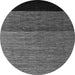 Round Abstract Gray Modern Rug, abs5188gry