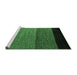 Sideview of Machine Washable Abstract Emerald Green Modern Area Rugs, wshabs5188emgrn