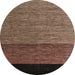 Round Abstract Bakers Brown Modern Rug, abs5188