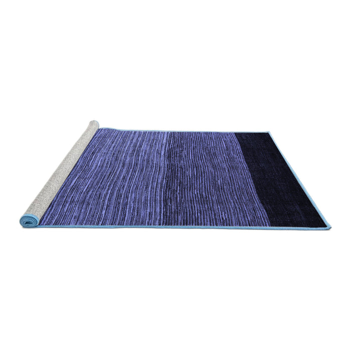 Sideview of Machine Washable Abstract Blue Modern Rug, wshabs5188blu