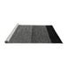 Sideview of Machine Washable Abstract Gray Modern Rug, wshabs5188gry