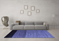 Machine Washable Abstract Blue Modern Rug, wshabs5188blu