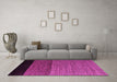 Machine Washable Abstract Pink Modern Rug in a Living Room, wshabs5188pnk