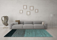 Machine Washable Abstract Light Blue Modern Rug, wshabs5188lblu