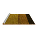 Sideview of Machine Washable Abstract Yellow Modern Rug, wshabs5188yw