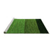 Sideview of Machine Washable Abstract Green Modern Area Rugs, wshabs5188grn