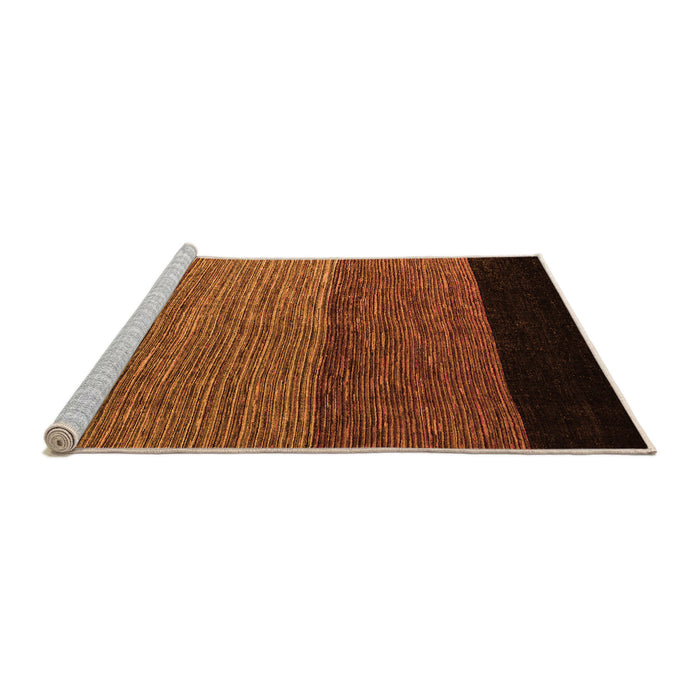 Sideview of Machine Washable Abstract Orange Modern Area Rugs, wshabs5188org