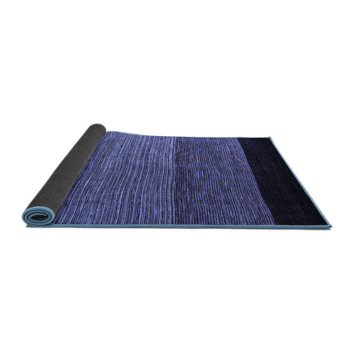 Sideview of Abstract Blue Modern Rug, abs5188blu