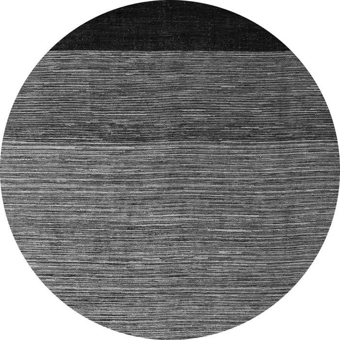 Round Machine Washable Abstract Gray Modern Rug, wshabs5188gry