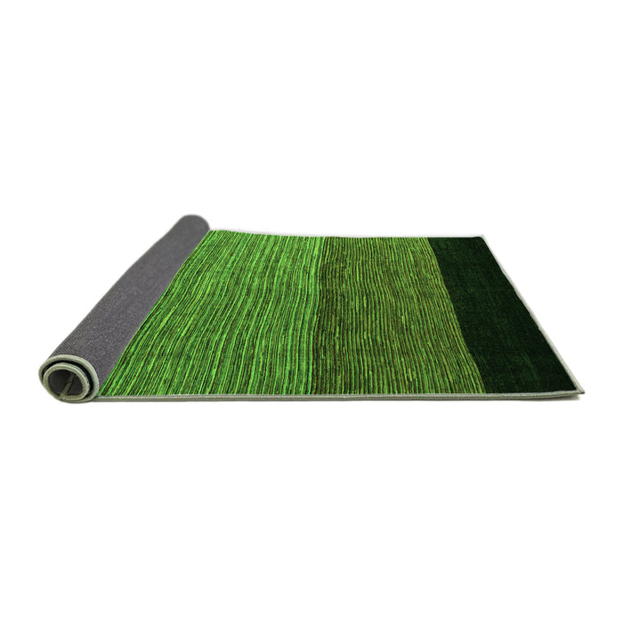 Sideview of Abstract Green Modern Rug, abs5188grn