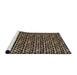 Sideview of Machine Washable Abstract Brown Rug, wshabs5189